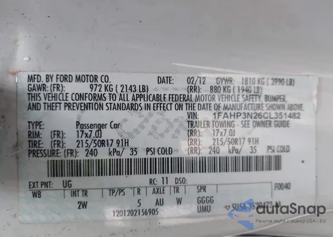 2012 Ford Focus Titanium из США, поврежденный, VIN 1FAHP3N26CL351482